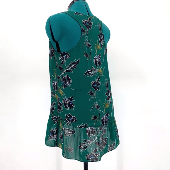 Cabi NWT Zoe Top # 3276 Green Wildflower Print Peplum Hem Tank Style Top, Medium - Picture 6 of 16